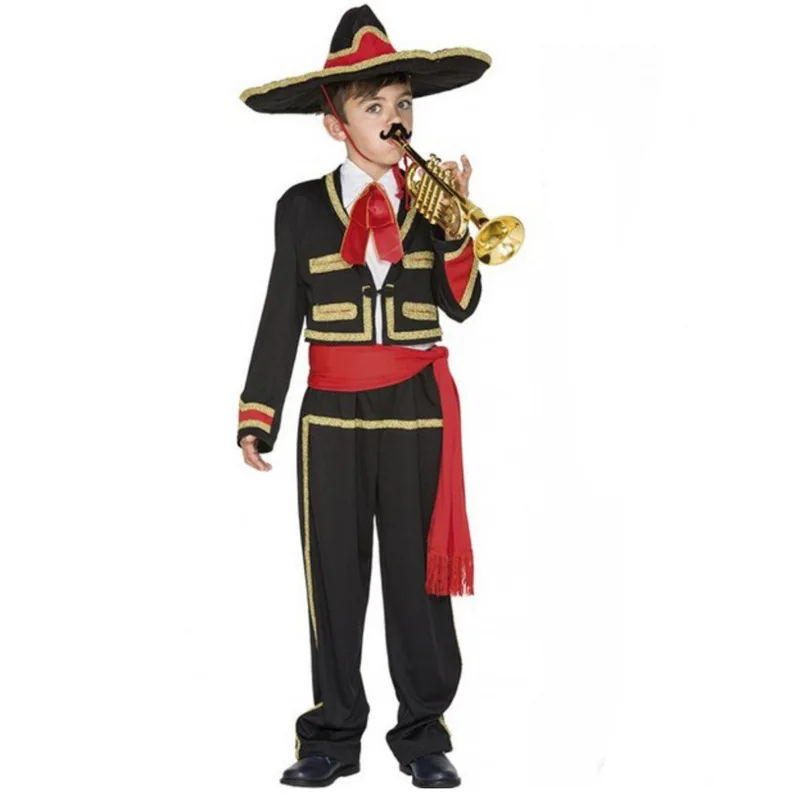

Boy girls Mexican Traditional Senorita Matador Halloween Cosplay Costume Kids party Fancy Dress