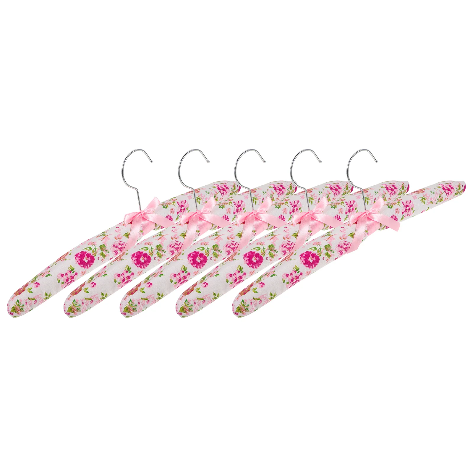 

5 Pcs Cloth Floral Hanger Sponge Dress Hangers Baby Pants Suit Clothes Clothing Storage Racks No Bump Bride Wedding