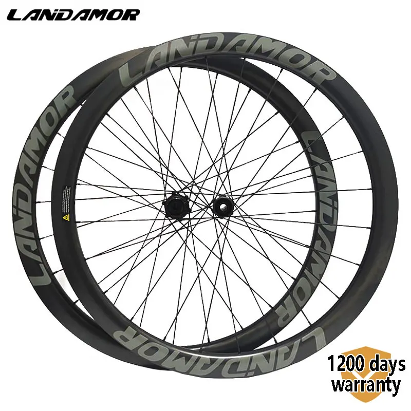

LANDAMOR Gravel Bicycle Carbon Wheel Set 700C Hookless 40 Depth 29 Width Off Road 11 Speed Sapim Nipple Center Lock SGS Quality