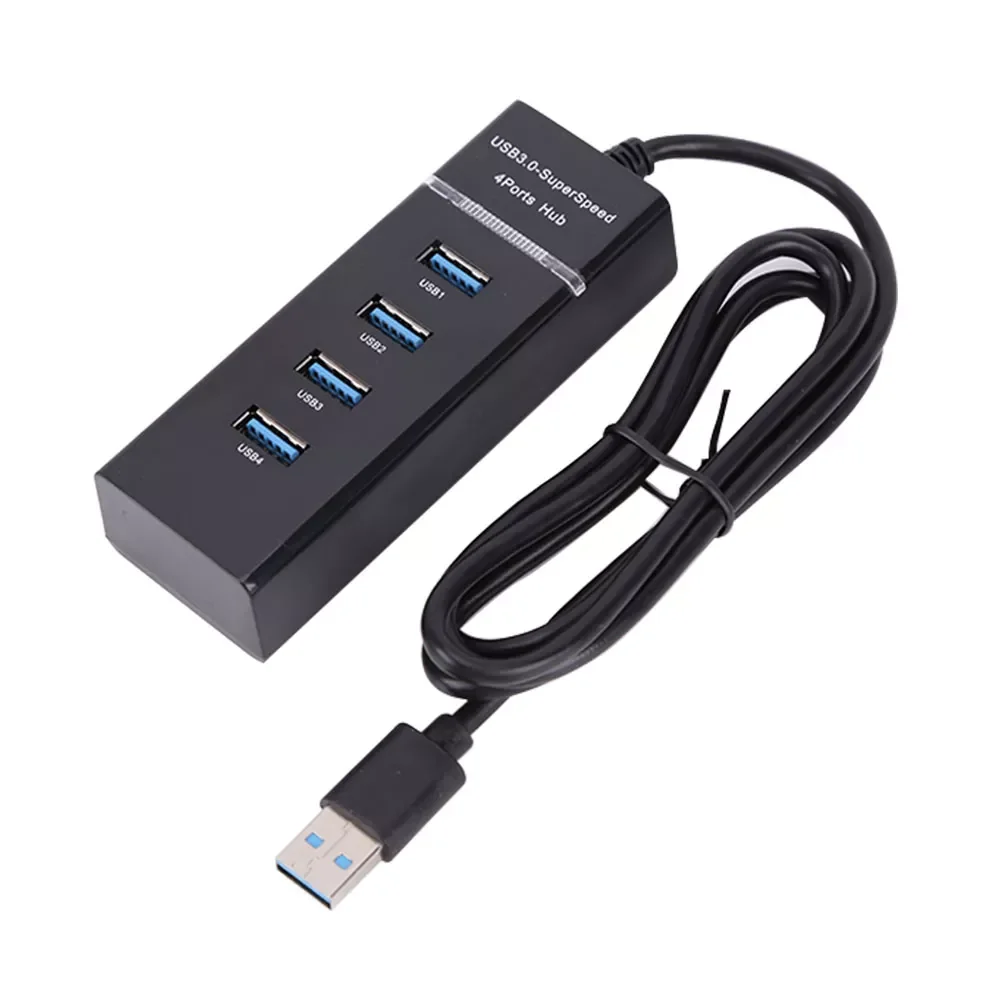 

4-port USB Hub Splitter Extender 5Gbps USB3.0 Adapter High-speed Splitter Notebook One-to-four Extender 3 0 Hub for Windows