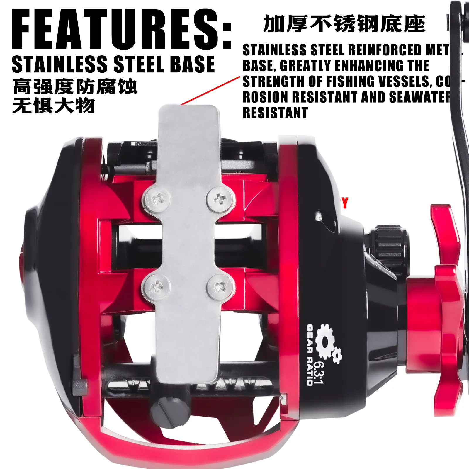 Новая Большая Рыболовная катушка для морской рыбалки заброса приманки