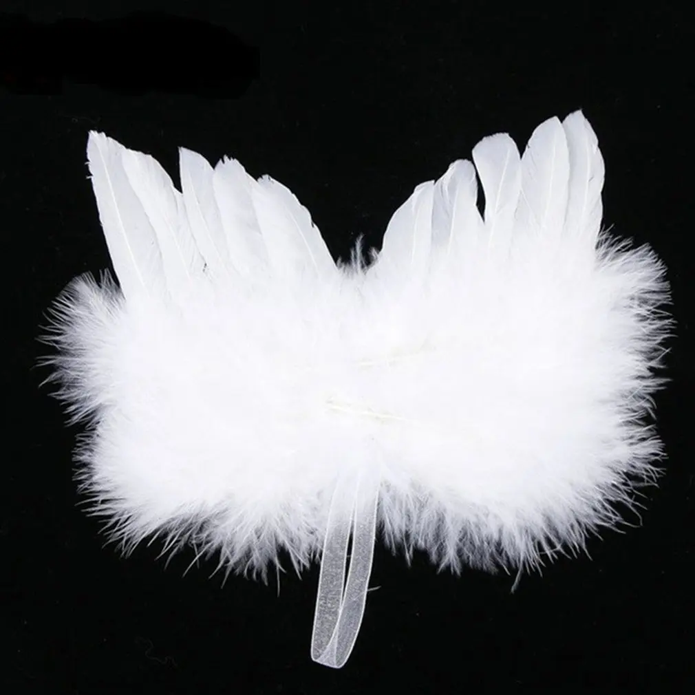 

10Pcs White Vintage Feather Wing Lovely Chic Angel Christmas Tree Decoration Hanging Ornament Home/Party/Wedding Ornaments