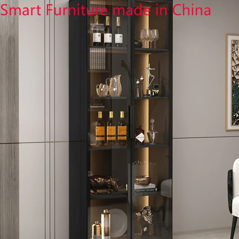 Шкаф для вина с дубовым отсеком роскошная стойка мобильного бара полка алкоголя