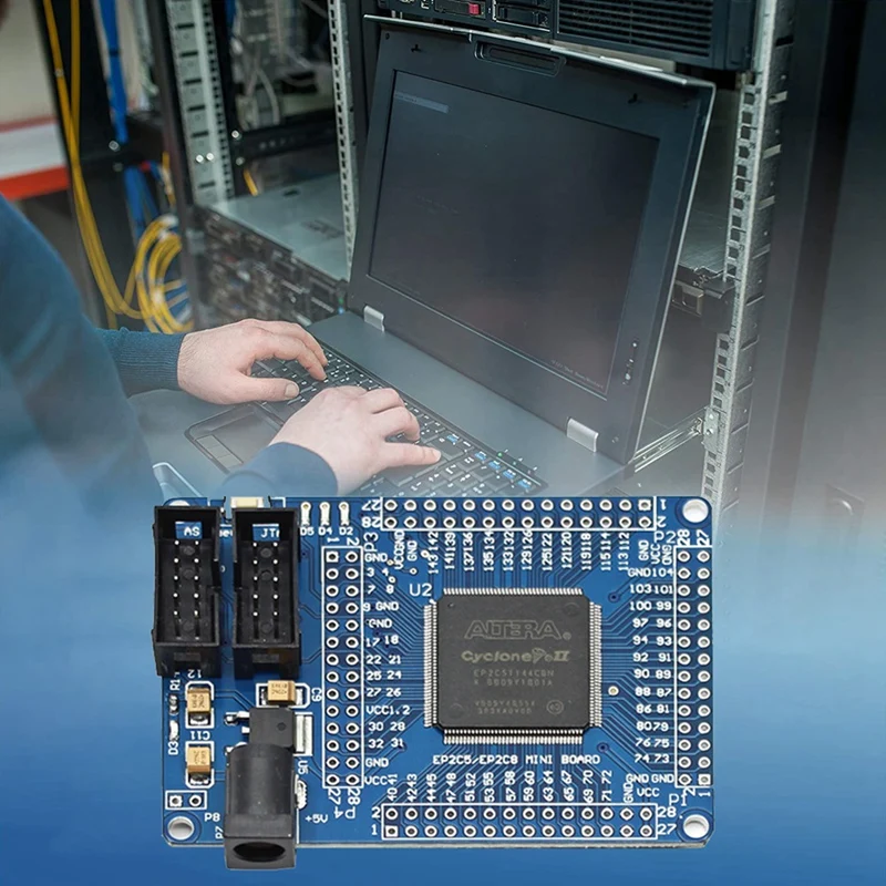 Плата разработки EP2C5T144 с поддержкой встроенного процессора Niosii синяя для Cycloneii