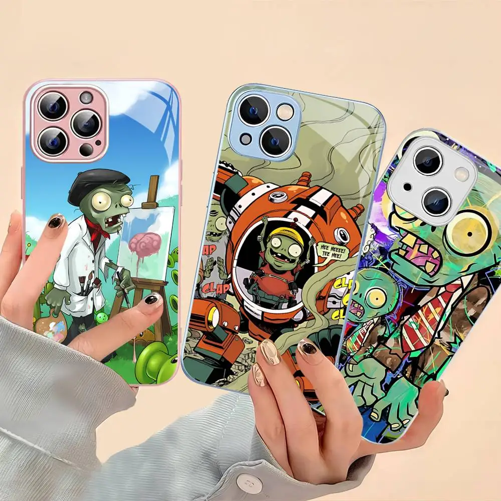 Фото Защитное стекло P-Plants Vs Z-Zombies для Iphone 14 13 12 11 Pro Mini XS MAX 14Plus X XS XR Fundas №4