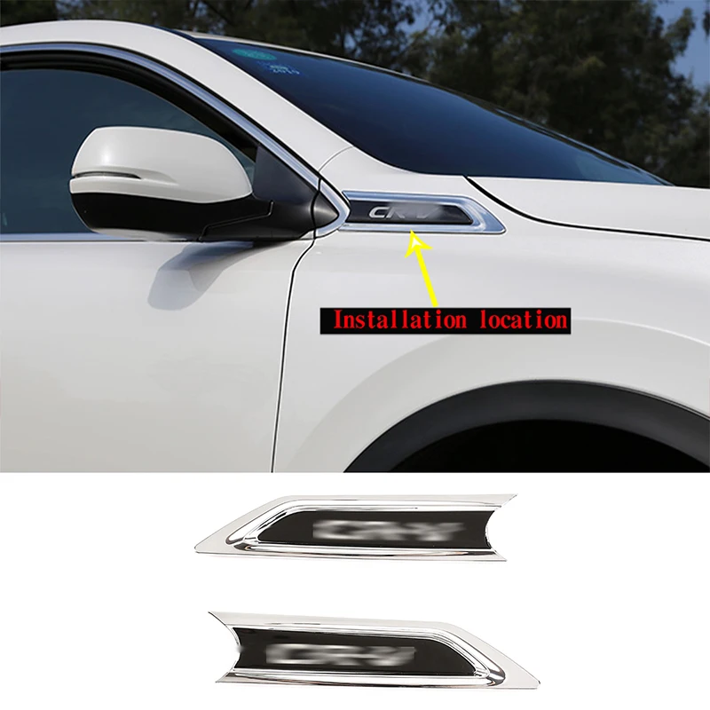 

ABS Fender Decorative Strip Sequin Stickers For Honda CRV 2017 2018 2019 For CR-V Leaf Plate Car Accessories