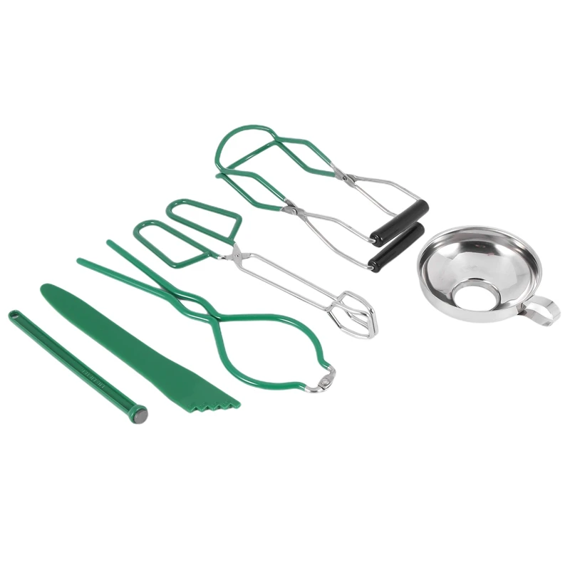 

6-Piece Canning Supplies Kit,Jar Lifter,Canning Funnel,Bubble Measurer,Lid Lifter,Canning Tongs,Kitchen Tool Set