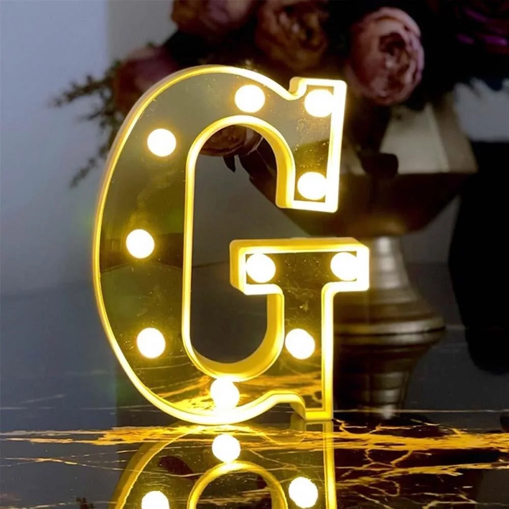 

Decorative Led Illuminated 3d Letter G Big Size Organization Birthday, Marriage Proposal, Celebration