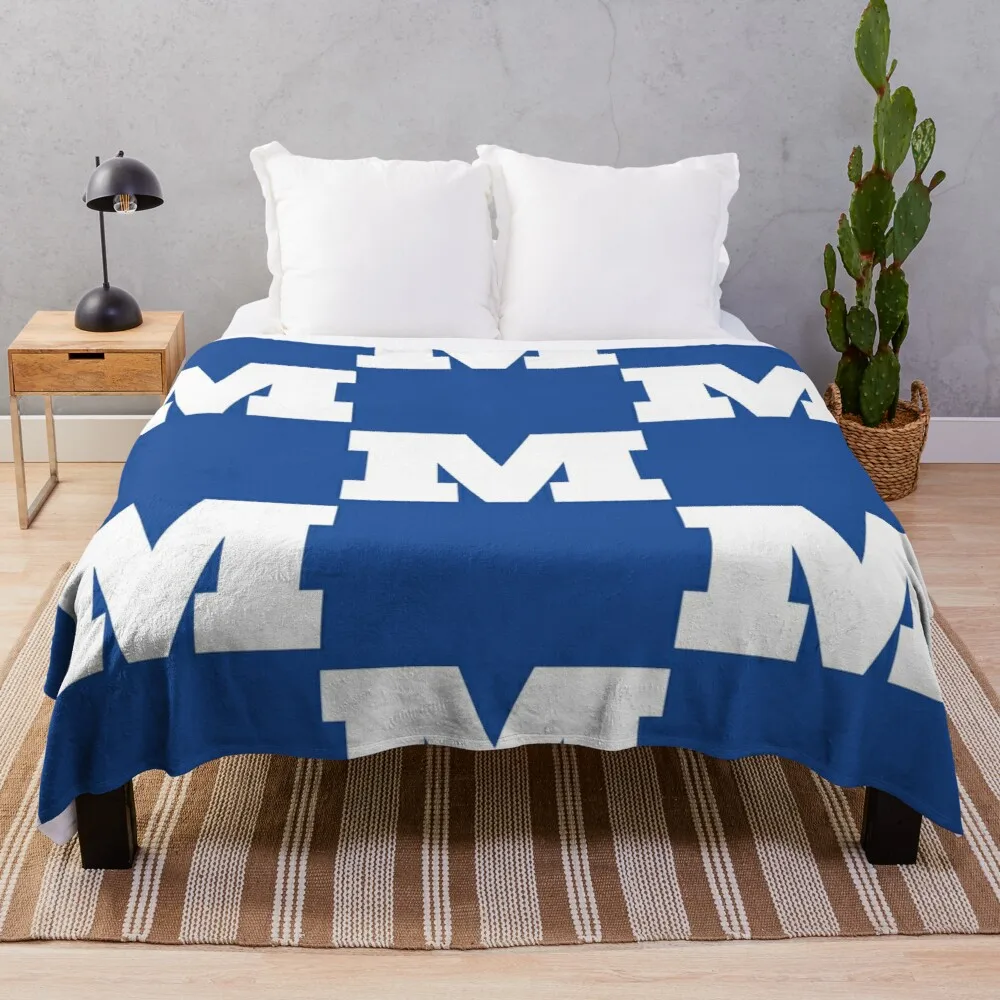 

Millikin Big Blue Throw Blanket Summer Blanket Luxury St Blanket