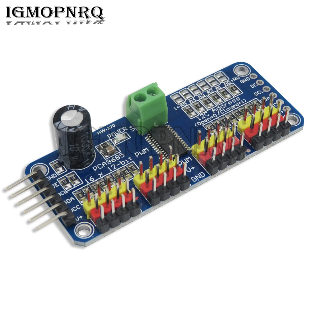 1PCS PCA9685 module PWM/ Servo Driver-I2C interface Raspberry pi shield module servo shield 16 Channel 12-bit