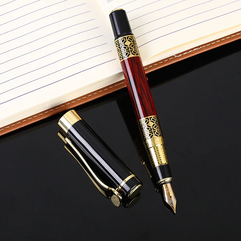 

Retro Fountain Pen Metal Items Gift Kawaii Blue Ink Pen Luxury Pens for Girl Writing Elegant Stationery Office School Supplies