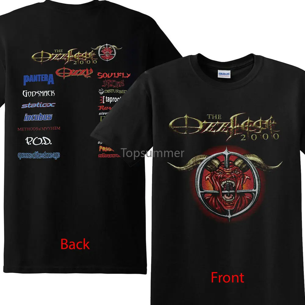 

Vintage 2000 Ozzy Osbourne Ozzfest Concert Tour Rock Band Music T-Shirt Unisex
