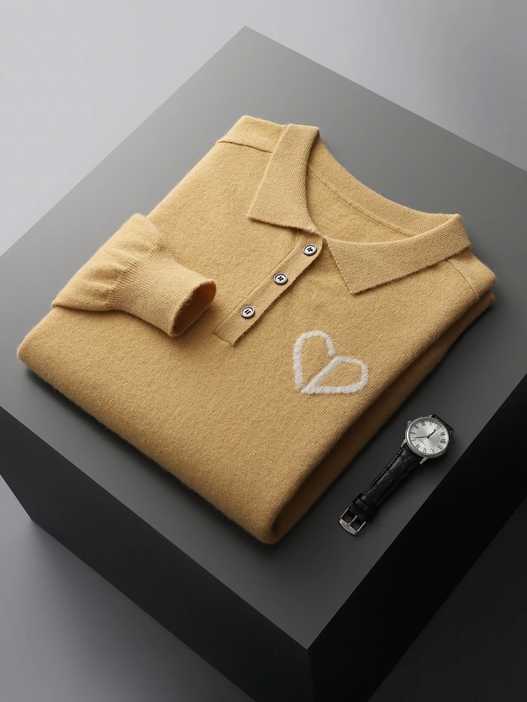 Выбор мужской пуловер с воротником-поло свитер осень-зима умный повседневный