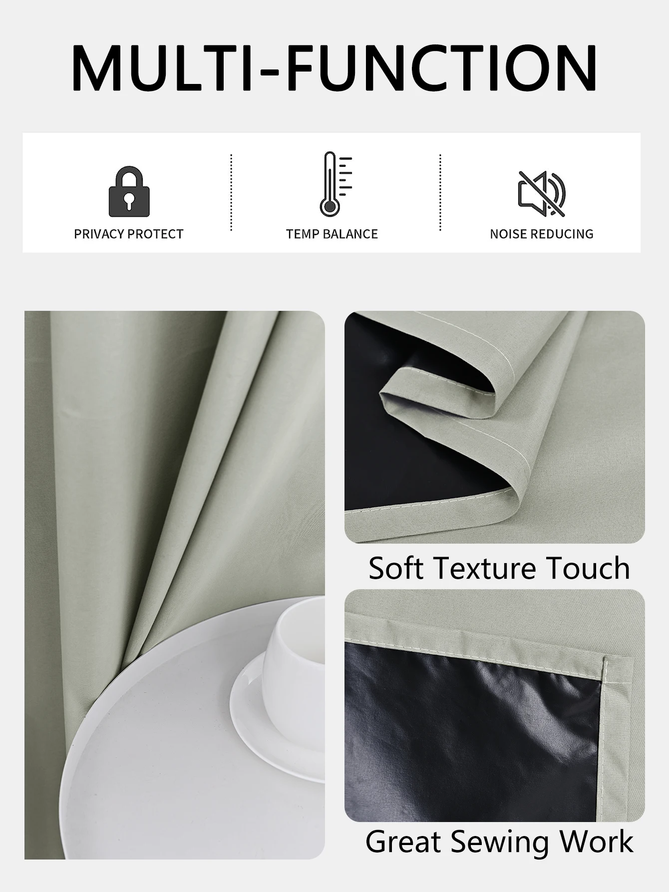 Однопанельная занавеска в современном стиле с изолированной подкладкой для