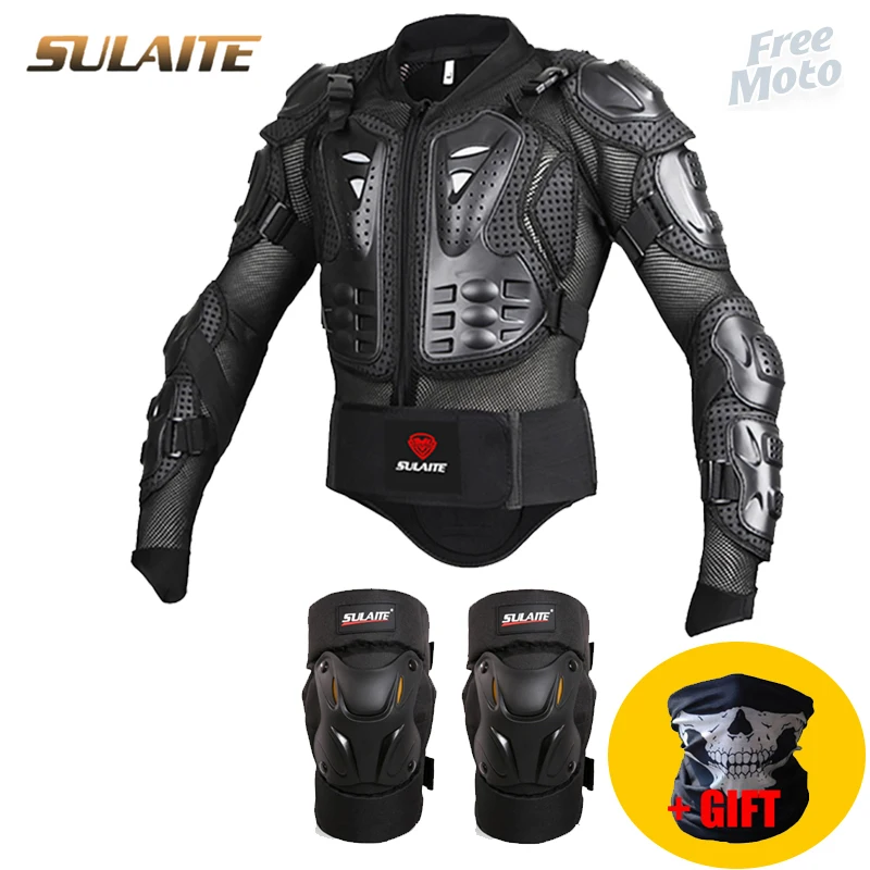 

Motocross Armor Motorcycle Jacket Knee Pads Jackets Full Body Armor Protection Spine Chest Moto Protective Gear Clothes