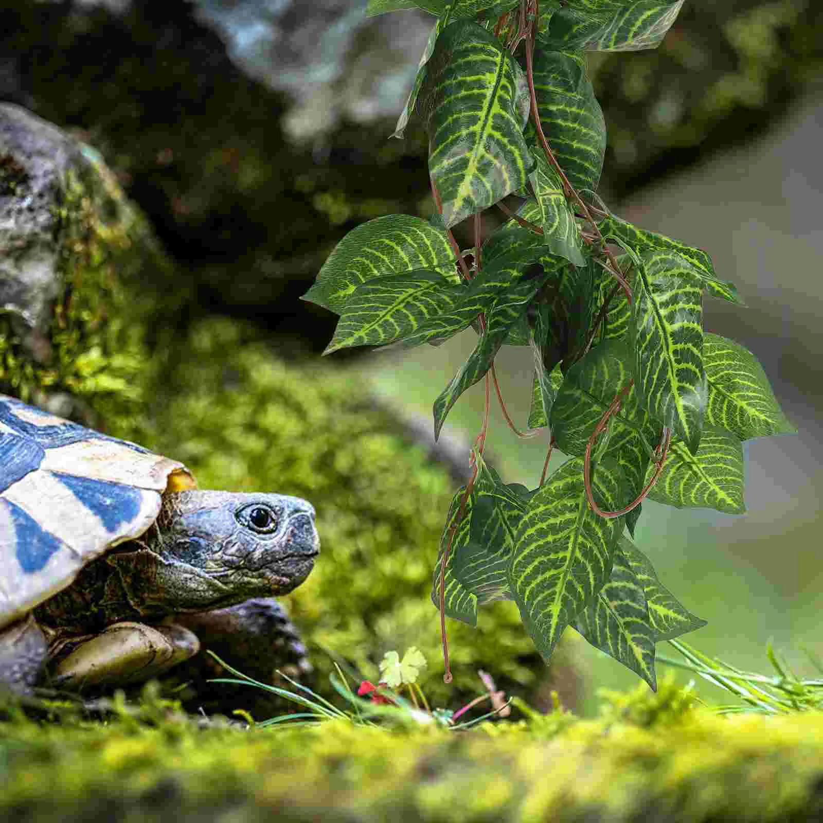 Гусеничное имитация растения декоративный аквариум искусственная змея