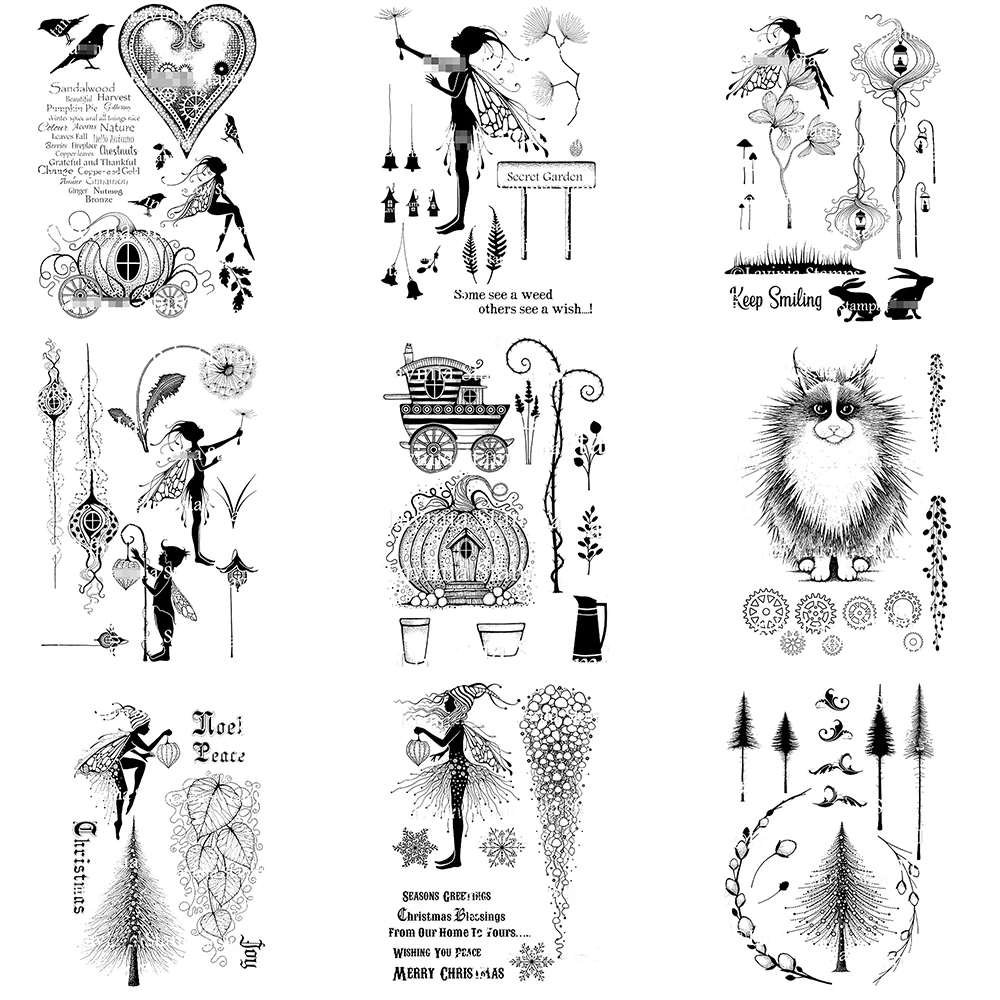 

2024 New Arrivals Animals Clear Stamps Seal for DIY Scrapbooking Card Plants Rubber Stamps Making Photo Album Handemade Crafts