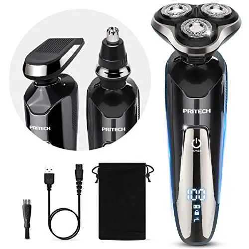 

Mens for Men Electric Face Shavers Rechargeable Shaving Men's Cordless Razors IPX7 Waterproof Wet Dry 3 in 1 Rotary Shavers Bea