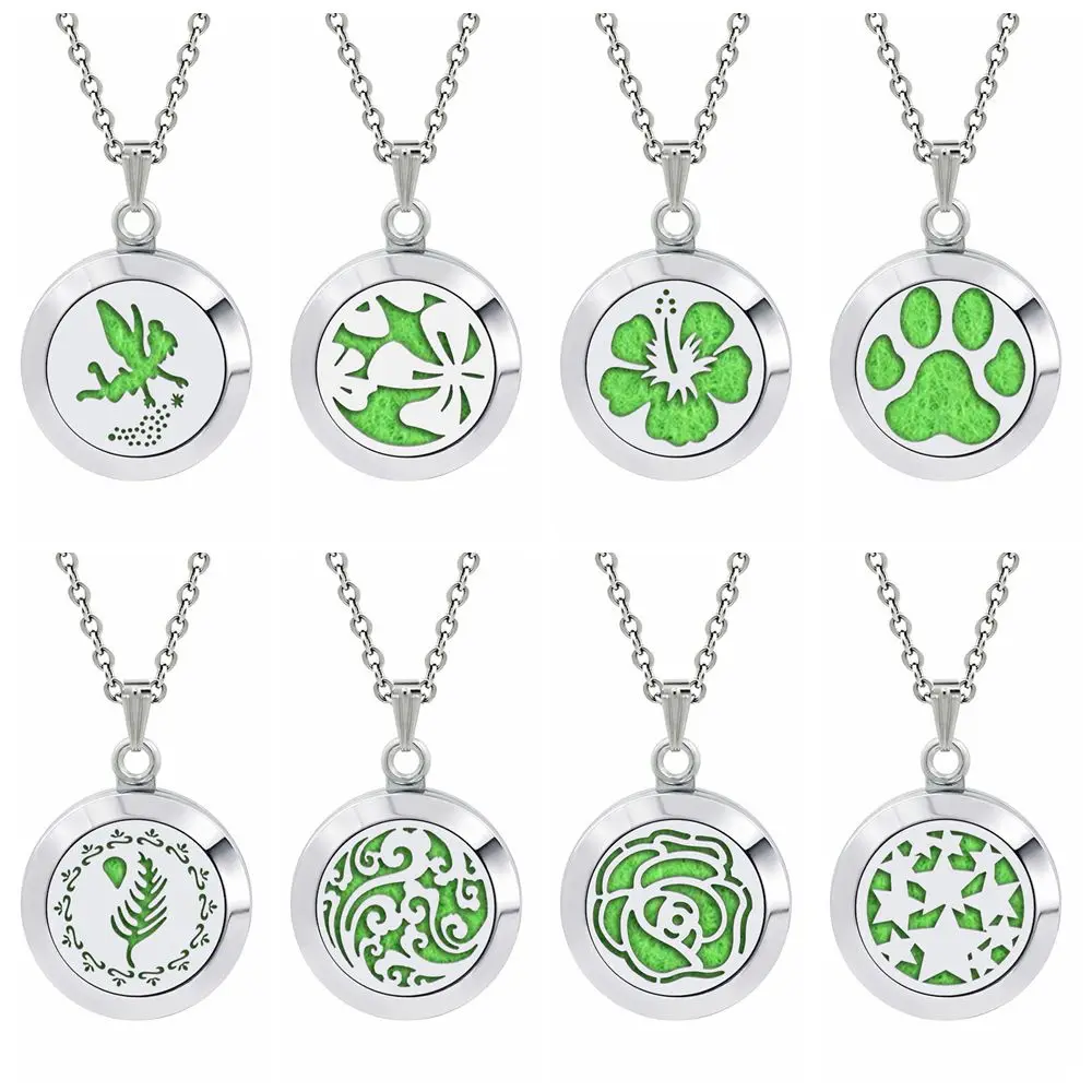 

Steel 20MM Men Women Unisex Essential Oil Diffuser Necklace Aromatherapy Pendant Aroma Charms Fragrance Locket