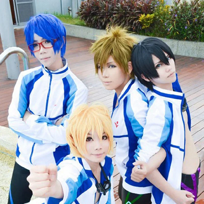 Аниме Бесплатно! Костюм для косплея Iwatobi Haruka Nanase куртка унисекс толстовка с