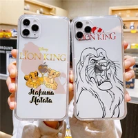 the lion king disney phone case for apple iphone 14 13 12 11 se xs xr x 7 8 6 5 mini plus pro max 2020 transparent cover