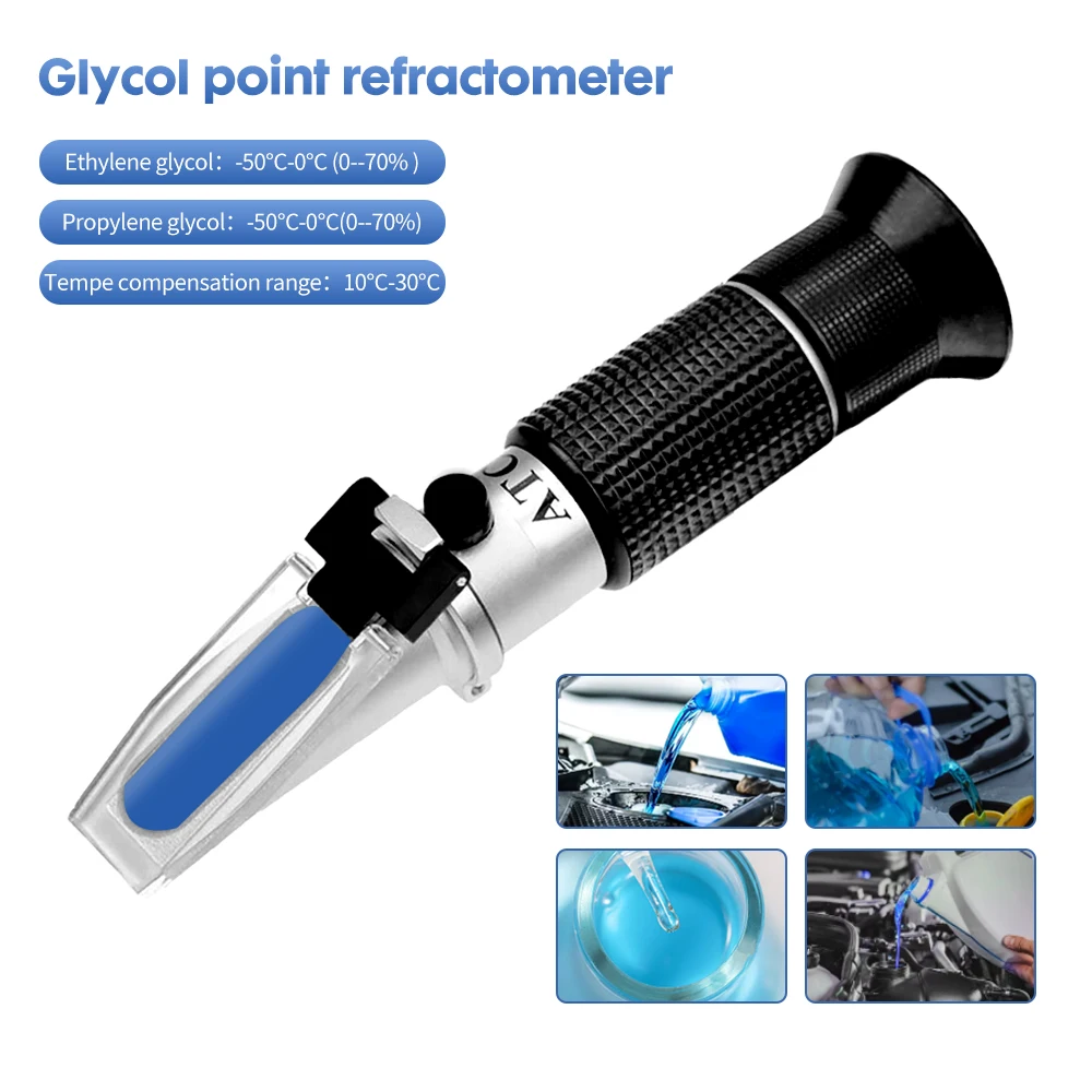 

Refractometer for Car Automotive Antifreeze Tester Battery Fluid Antifreeze Measuring Device Glass Freezing Point Water Coolant