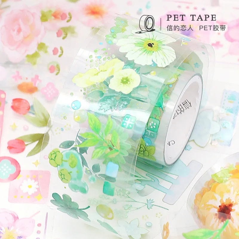 

Spring Flower Washi Tape Watercolor Floral Decorative Masking Tape For Diy Diary Scrapbooking Decorations