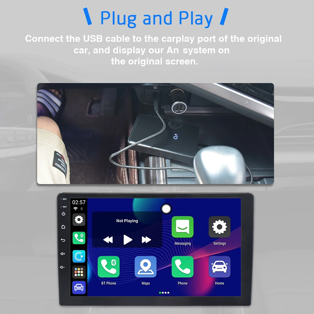 

2022 беспроводной карманный 8-ядерный адаптер Carplay с искусственным интеллектом, SIM-картой, TF-картой (10,0), автомобильная электроника, CarPlay, коробк...