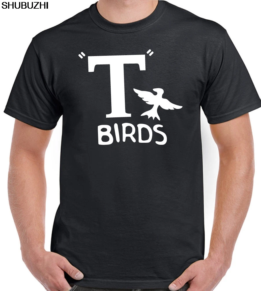 

T-Birds - Mens Funny Grease T-Shirt Stag Do Retro Fancy Dress Outfit Hot Rod