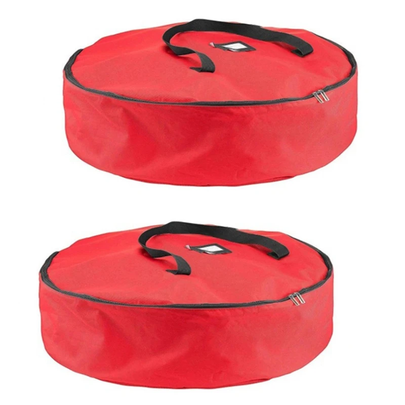 

2PCS Santa Bag Direct Suspend Wreath Storage Bag Christmas Tree Storage Bag Dustproof Waterproof Storage Bag 36Inch