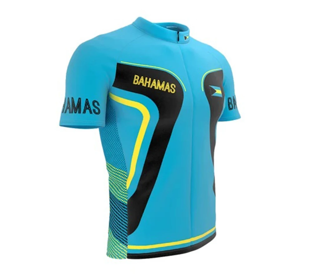 

Багамские Острова 2022 Мужская дышащая летняя команда соревнований Спорт шоссейный велосипед Велоспорт Джерси настраиваемый велосипедный Т...
