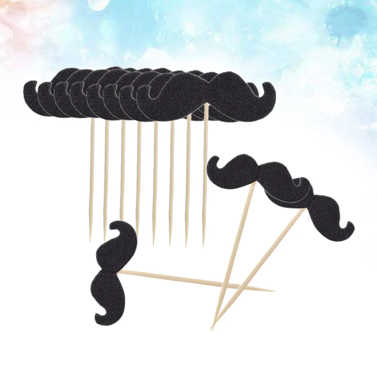 

40pcs Baby Boy Cupcake Toppers Baby Cupcake Topper Mustache Baby Shower Decorations Little Man Baby Shower