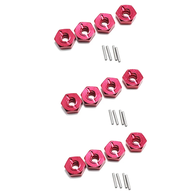 12X For Wltoys 144001 1/14 RC Car Spare Parts Metal Combiner,Red