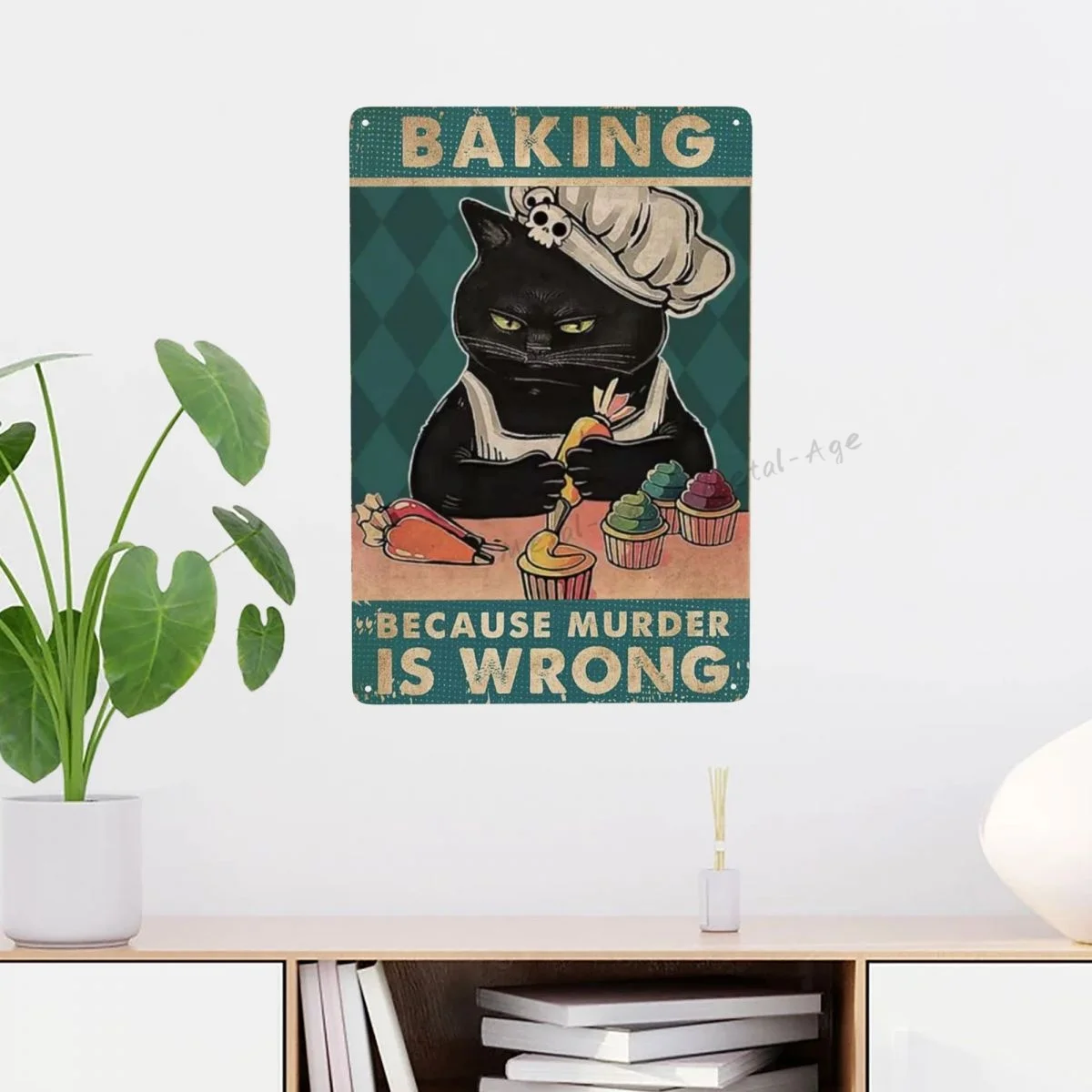 

Черная кошка металлические жестяные знаки выпечка из-за убийства Татуировка винтажная железная живопись пластина гараж комната Домашний декор настенные искусства