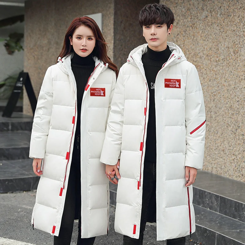 Men's Winter Thick Warm Waterproof Jacket Down Jacket Long 86% White Duck Down Hooded Jacket Men's Parka S-3XL Down Jacket