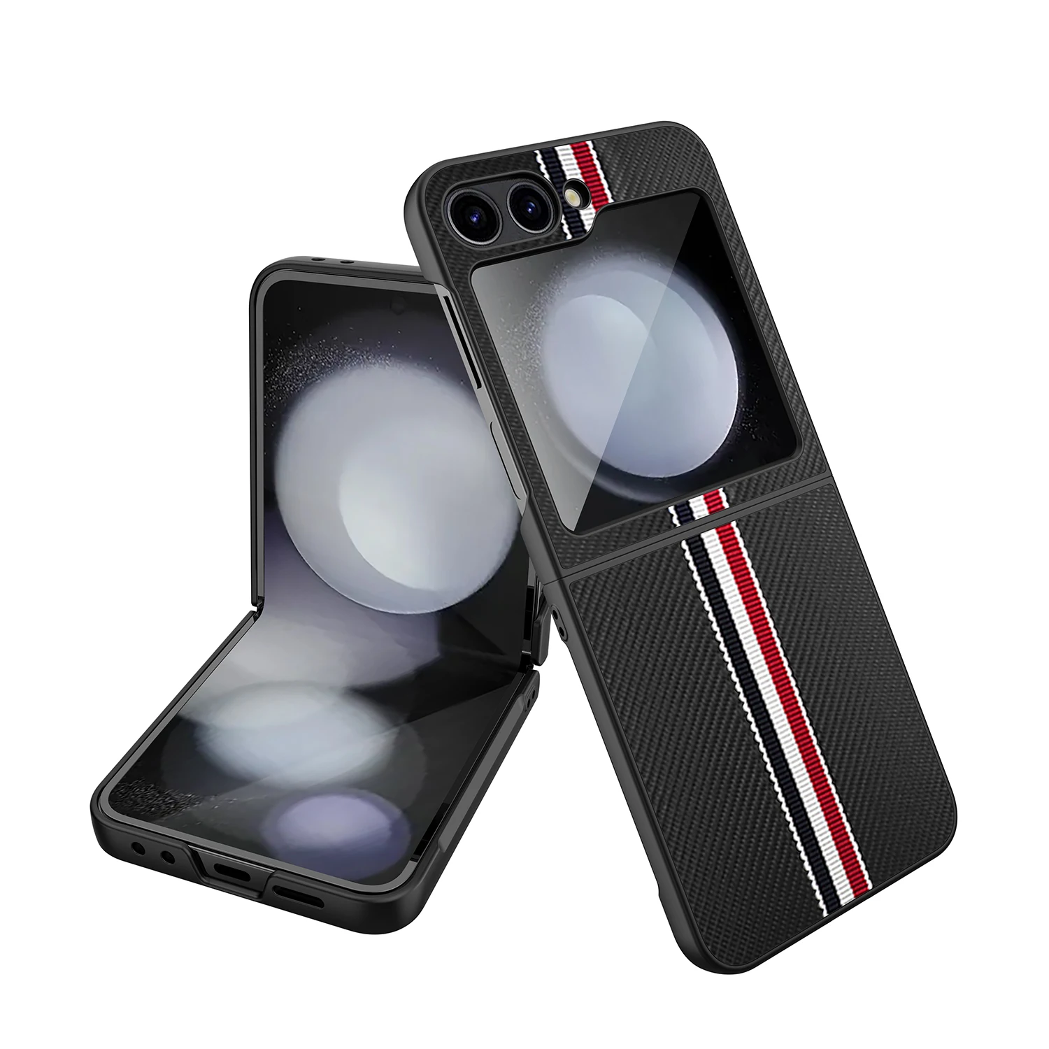 Нескользящий Тонкий чехол из углеродного волокна для Samsung Galaxy Z Flip 6 5 5G Flip5 Flip6 4 3 Flip3