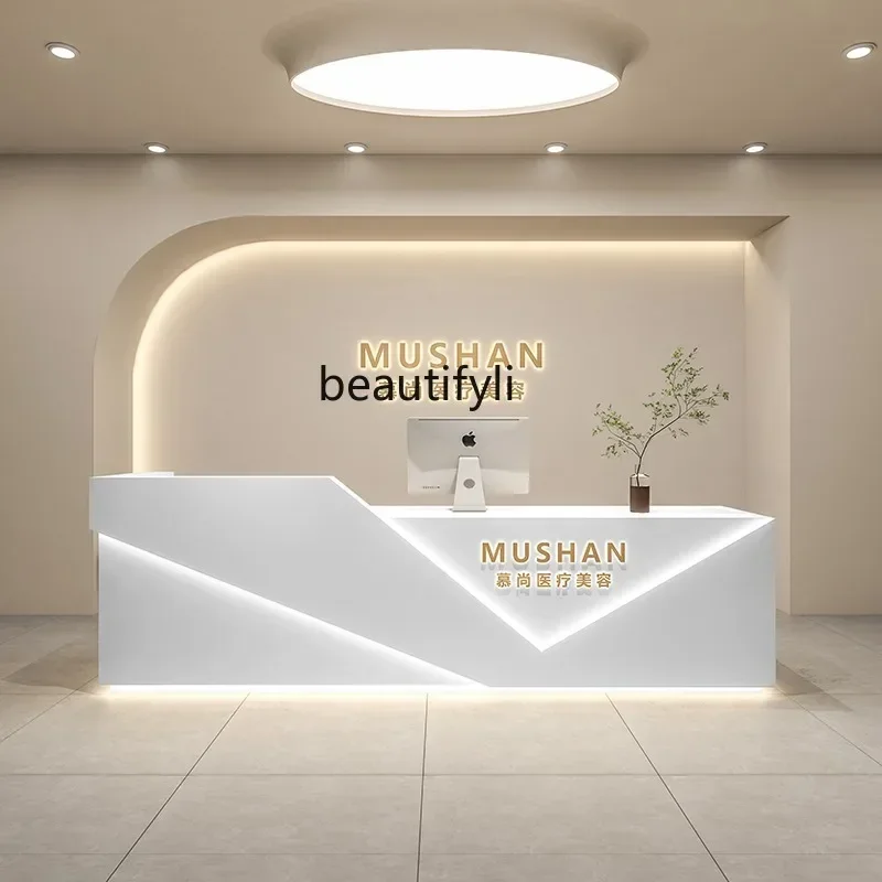 Краска-бар кассовая стойка современный минималистичный салон красоты