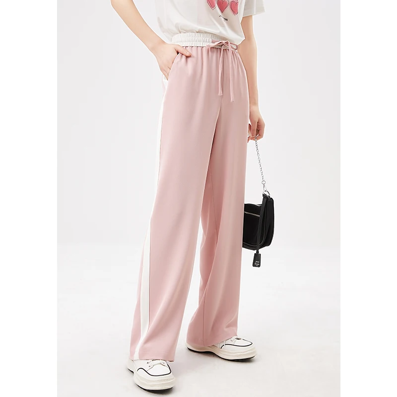 

Sweatpants Women High Quality Designer Summer 2022 New Bright Line Decoration Full Length High Street LOOSE