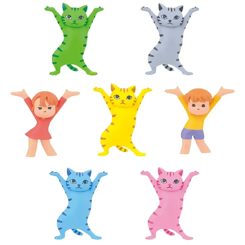 Оригинальная капсульная игрушка QUALIA Kawaii Gashapon держатель для ручки с котом