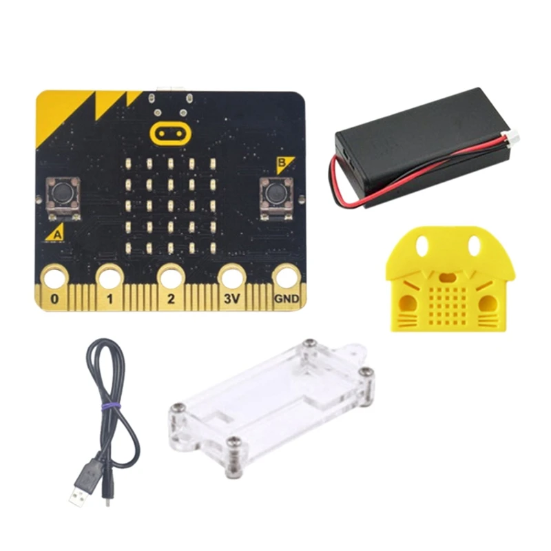 FBIL-BBC Microbit Go Start Kit Программируемая обучающая плата Micro:Bit BBC с защитным чехлом для