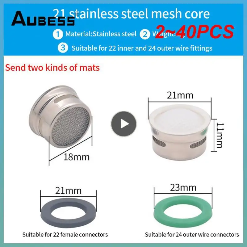 

2 ~ 40 шт. аэратор для смесителя, ограничитель потока, запасные части, вставка, аэратор для раковины, кран для раковины, фильтр-кран, аэратор, кухонные аксессуары