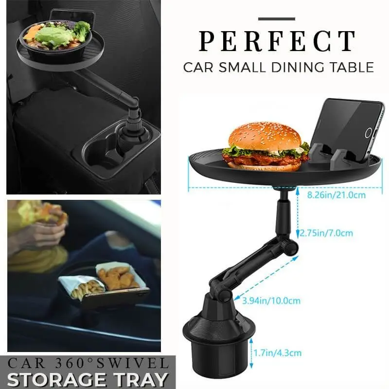 

Cup Holder Tray For Car Car Tray Table Passenger Seats 360 Adjustable Stretchable Non-Slip Car Tray For Eating Portable Car
