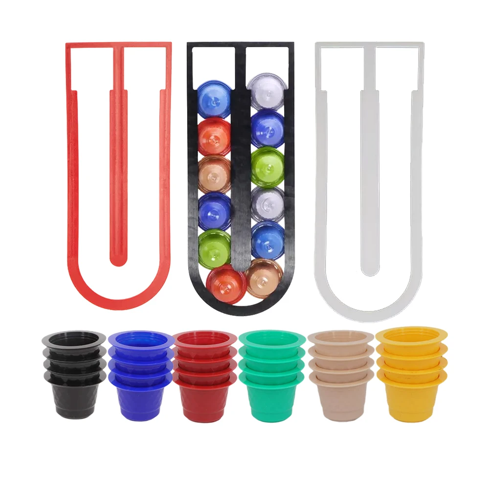 

10PCS Coffee Pod Holder Dispenser Coffee Capsules Cap Dispensing Tower Stand Fit Nespresso Capsule Storage Coffee Filter Holder