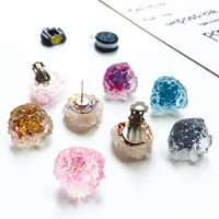 simulation stone crystal epoxy resin mold decorations pendant chocolate cake silicone mould diy crafts jewelry making tools