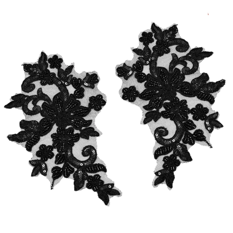 Блестки цветок кружево аппликация нашивки воротник сделай сам ремесло вырез