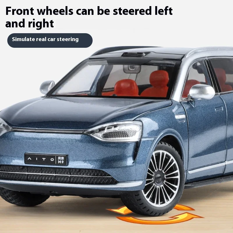 Внедорожник Aito M9 Масштаб 1:24 Литая Под Давлением Модель Автомобиля Со Звуком И