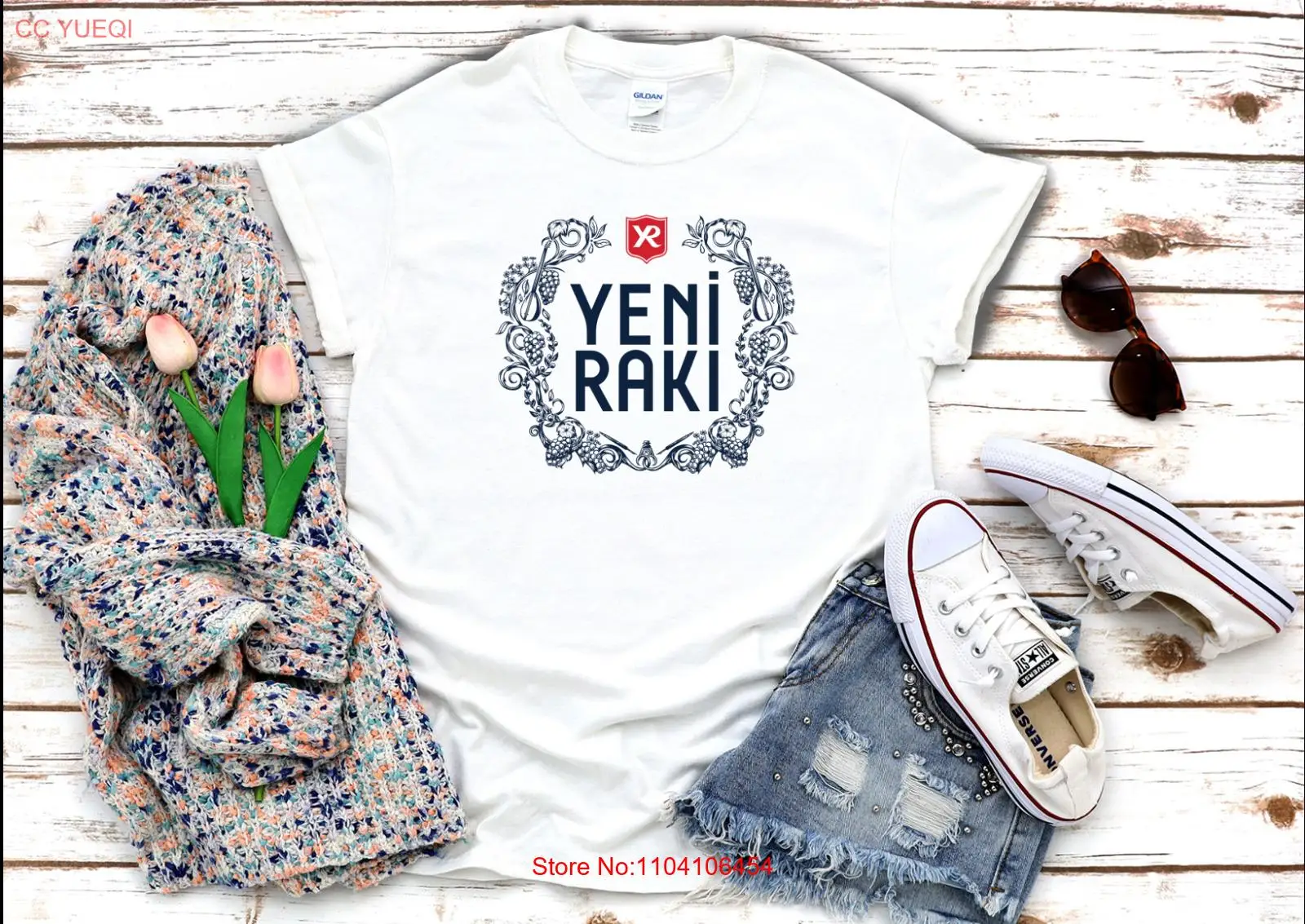 YENI RAKI Turkish Yeni Raki женская футболка с коротким рукавом E051