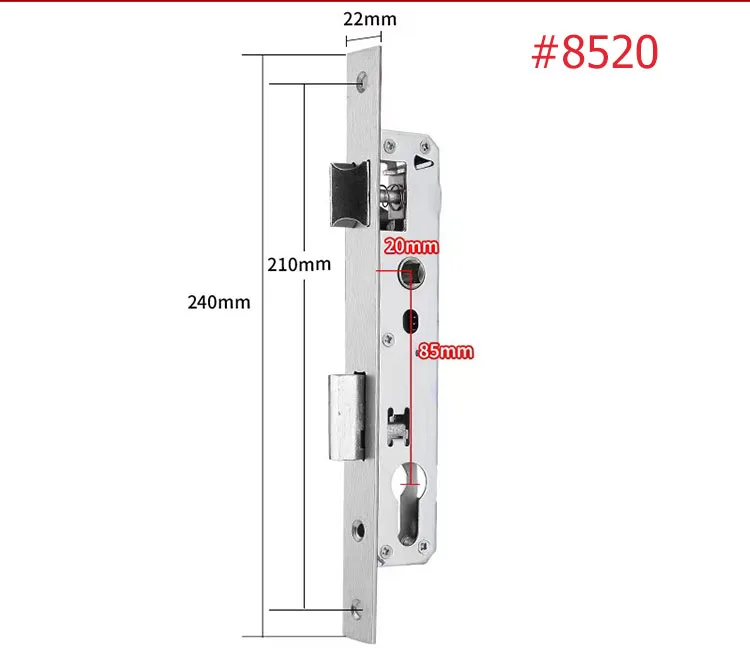 

Узкий защитный врезной дверной замок, противоугонный дверной замок, размер корпуса 85 92, серия, аксессуары для дверных замков 8520 8530 8540 9220 9230