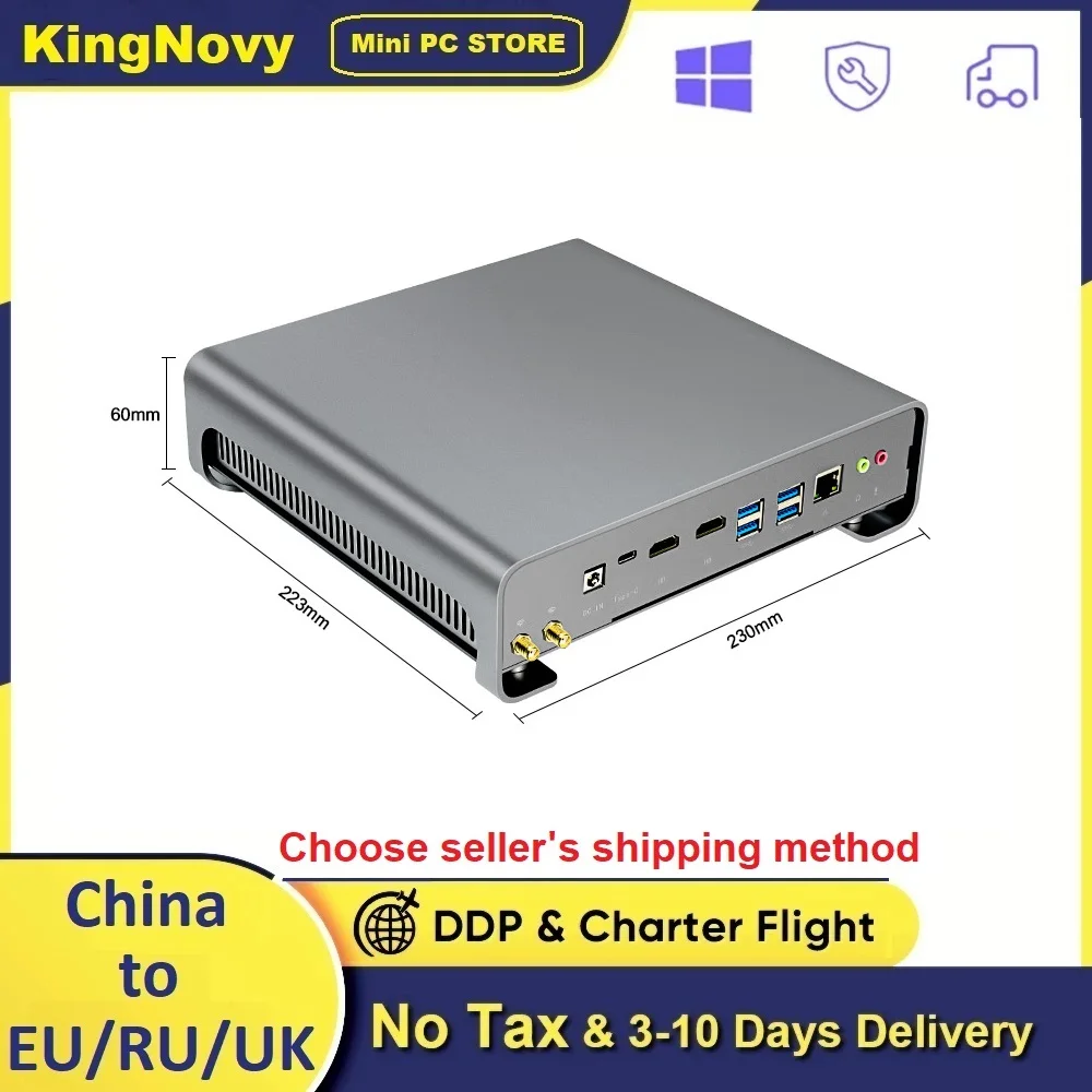 

Kingnovy F9 игровой ПК Intel Core i9 i7 i5 GTX 1650 2 * DDR4 2 * M.2 Настольный HTPC Type-C 2xhdmi тройной 4K дисплей мини-геймерский компьютер