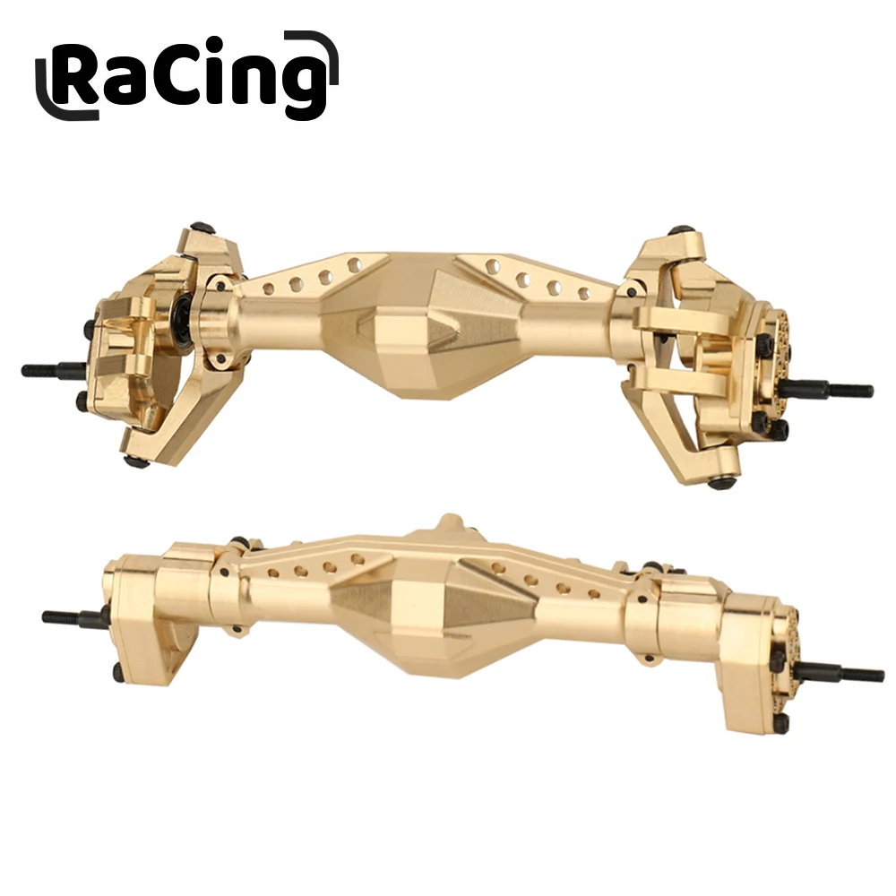 Brass Portal Front and Rear Axle with Steel Gear for 1/18 Axial UTB18 RTR Capra Buggy RC Car Upgrade Parts Accessories